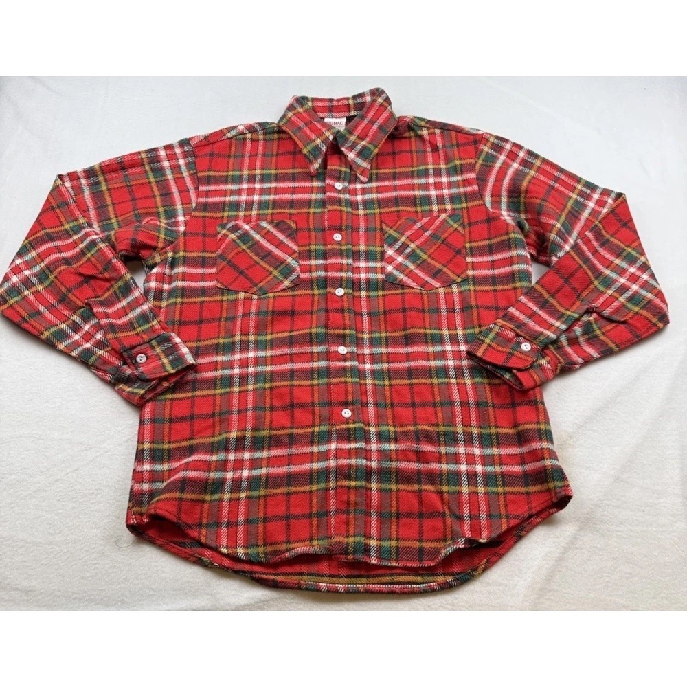 Vintage Big Mac JC Penney Heavyweight Flannel Shirt Mens Size M Rare